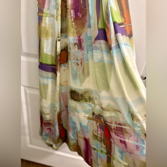 Nicole Miller Multicolor Abstract Maxi Dress 👗 - Picture 8 of 8